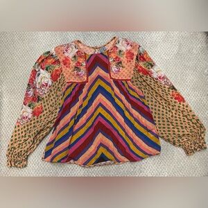 Blank London mixed pattern blouse